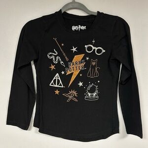 Harry Potter Glitter Graphics  Long Sleeve Tee , L (14)